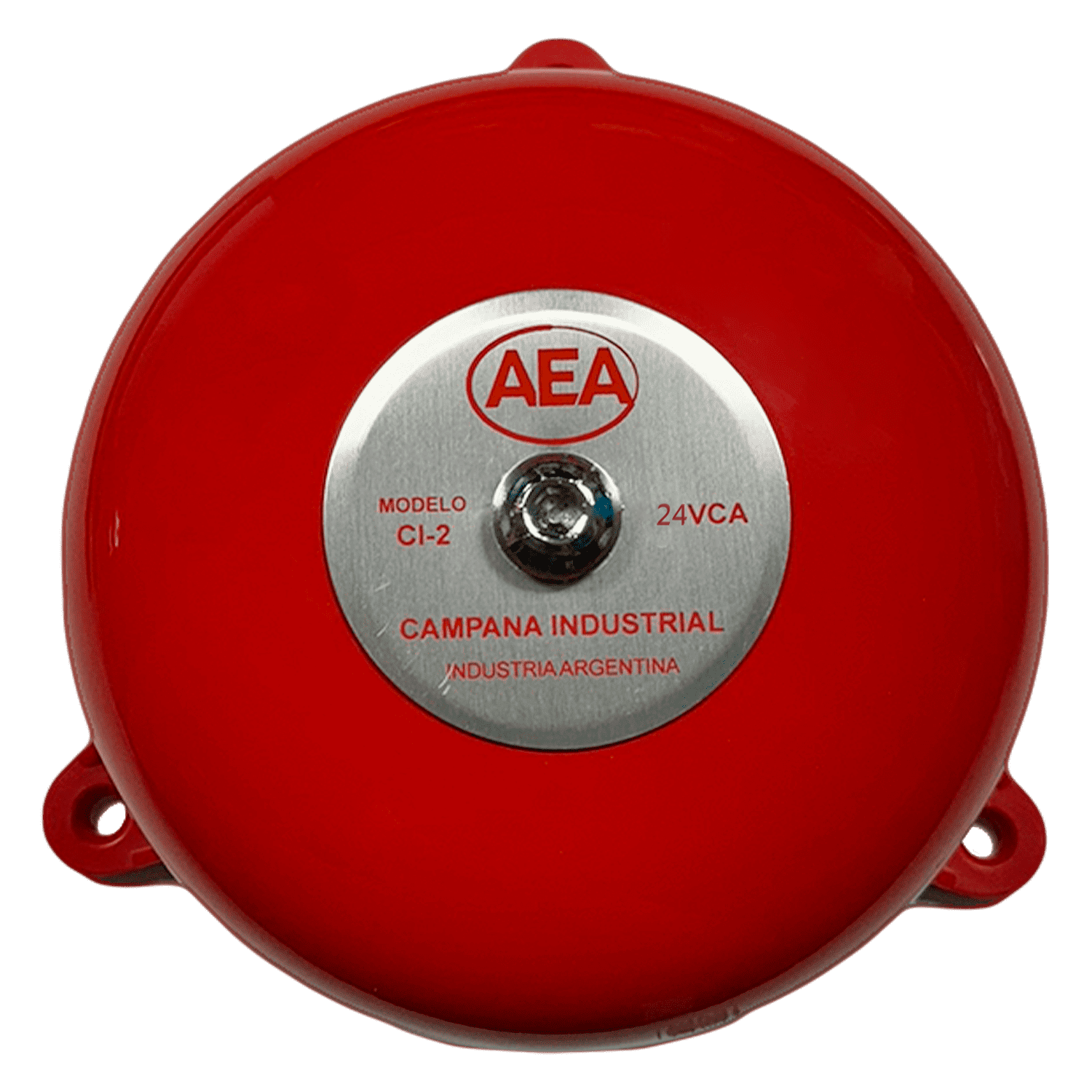 [8443] Campana D/Alarma Sobre Panel 150mm 24VCA 94DB Metral Rojo Aea