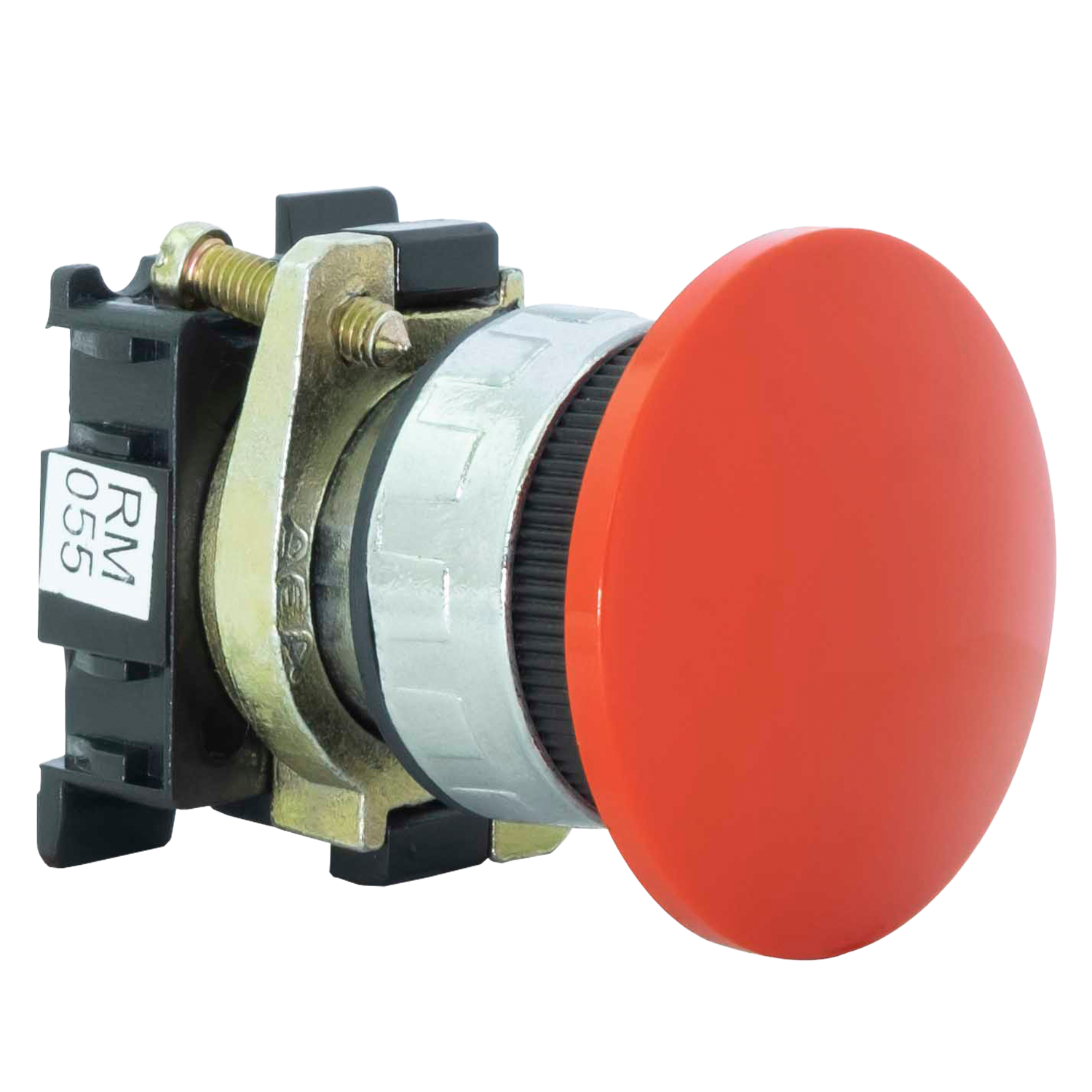 Pulsador Hongo M-100/NM-200/300/400/500 Metal Rojo S/Contactos Integrados Aea