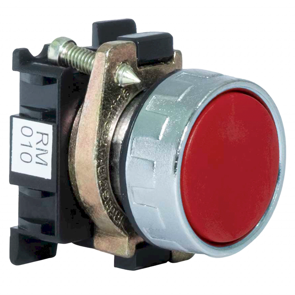 PULSADOR AEA RM 010  RAS DIAM22 (Verde-Rojo-Neg) RM 010 R-V-N