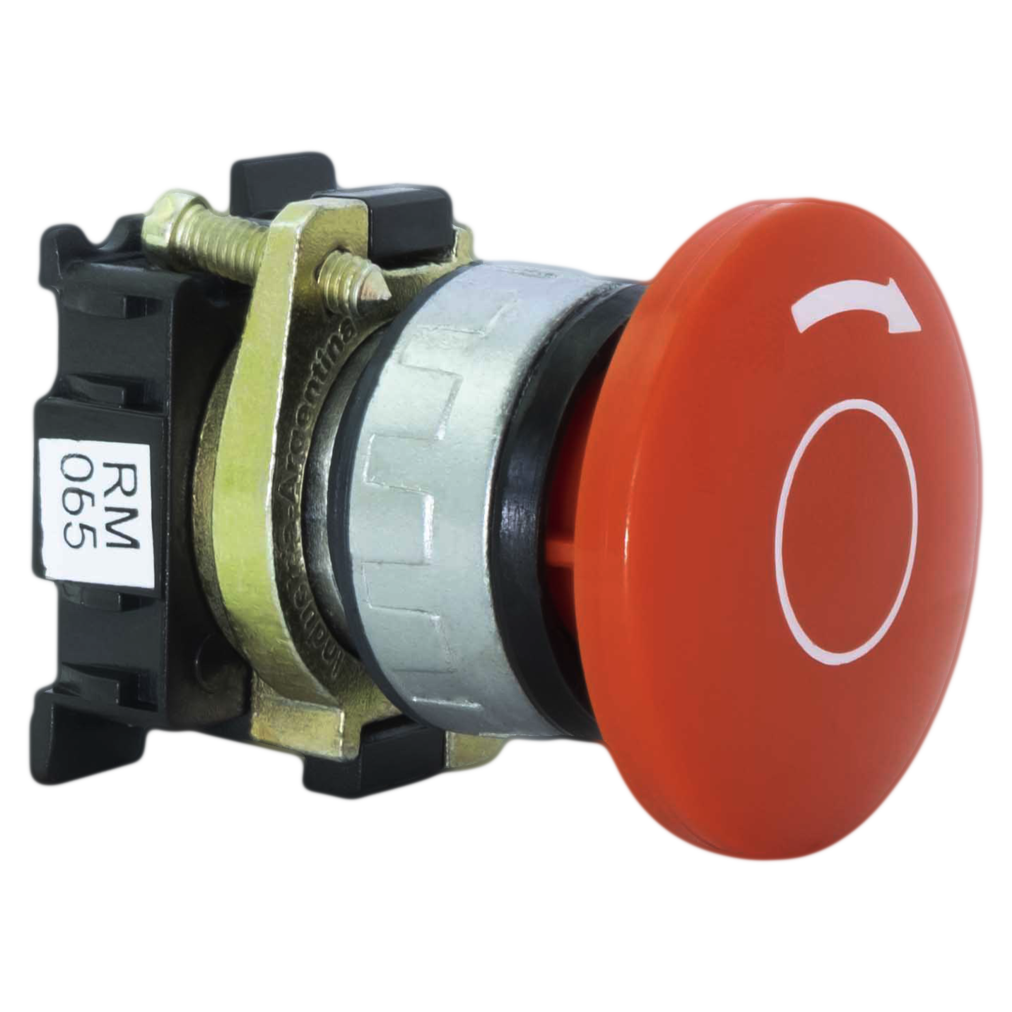 Pulsador Hongo M-100/NM-200/300/400/500 Metal Rojo S/Contactos Integrados Aea