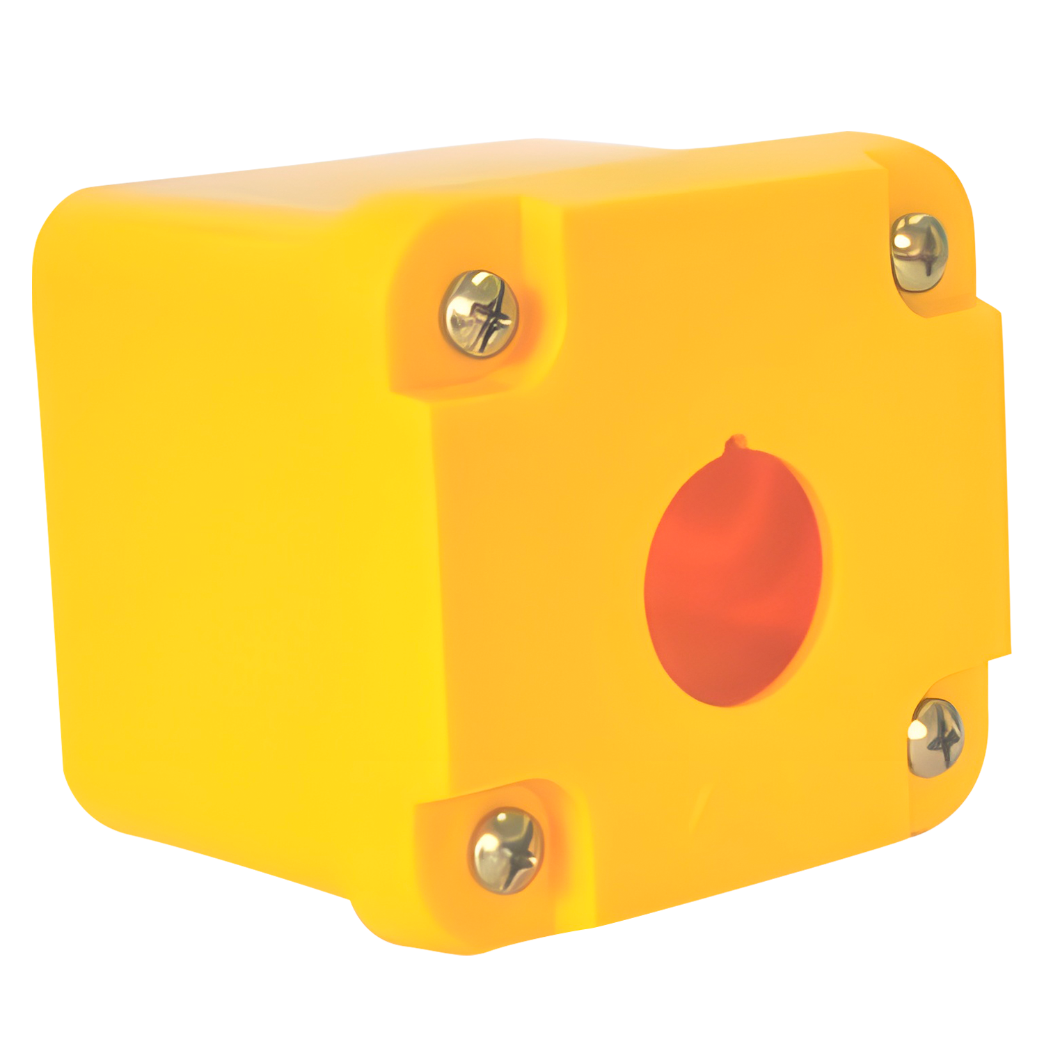 Caja Botonera Plástico Amarillo 1 Orificio Aea