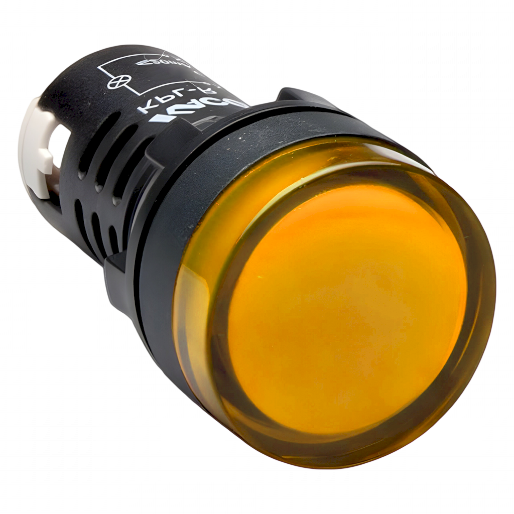 [13749] Ojo de Buey Plástico KPL 24VCA/VCC 22mm Amarillo Aea