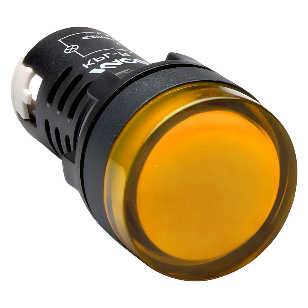 [13749] Ojo de Buey Plástico KPL 24VCA/VCC 22mm Amarillo Aea