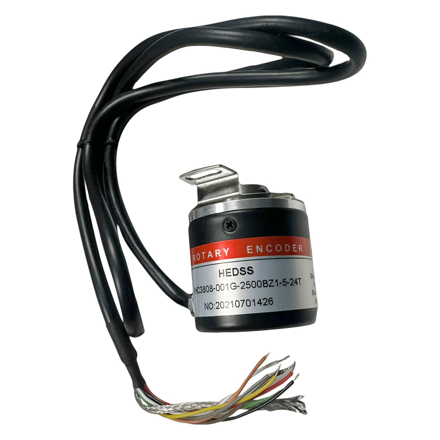 Encoder Incremental Optico 8 Hilos 24VCC Metal Eje Hueco 2500PPV Aea