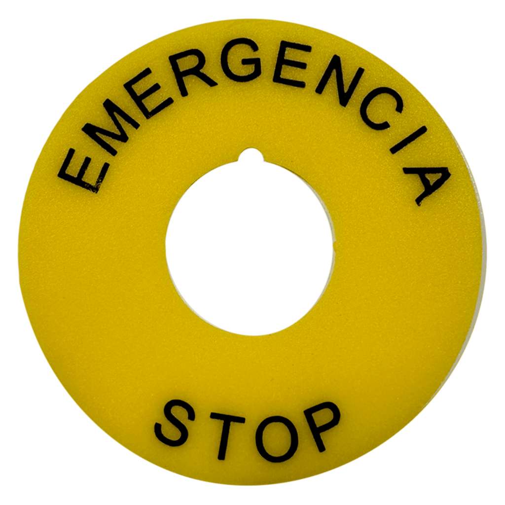 ETIQUETA EMERGENCIA AMARILLA D60 R100 AM EM