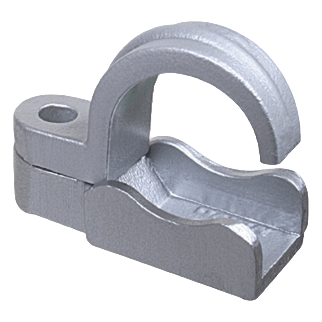 [10273] Abrazadera Aluminio 1 1/2" 40mm Eléctrica Gris Daisa