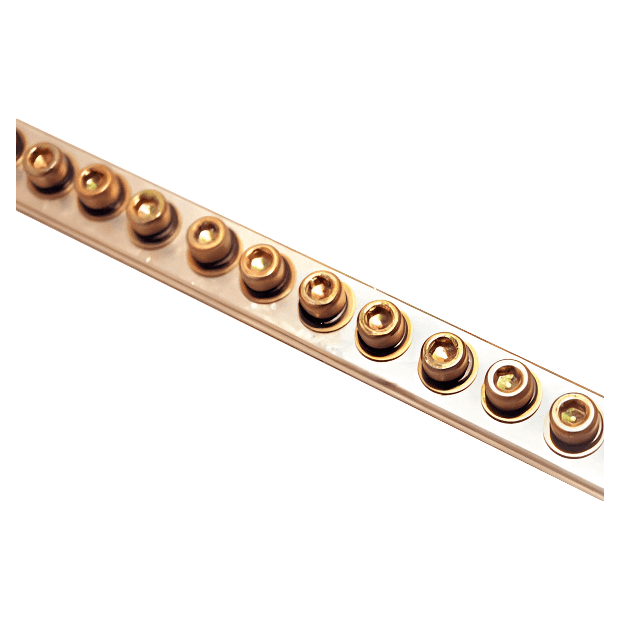 Barra de Cobre 1m 160A 16x5mm 62 Conexiones Elent