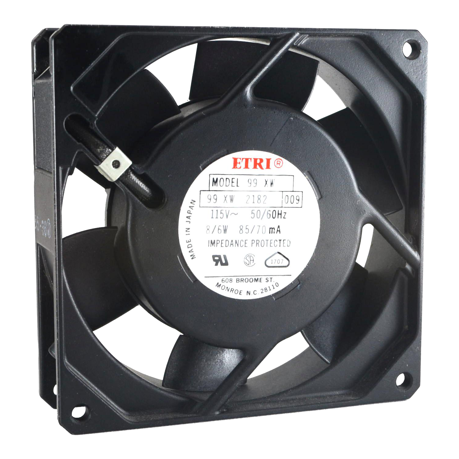 [17690] Ventilador 120x120x38,5mm Caudal 108m3/h Buje Metal Electronica