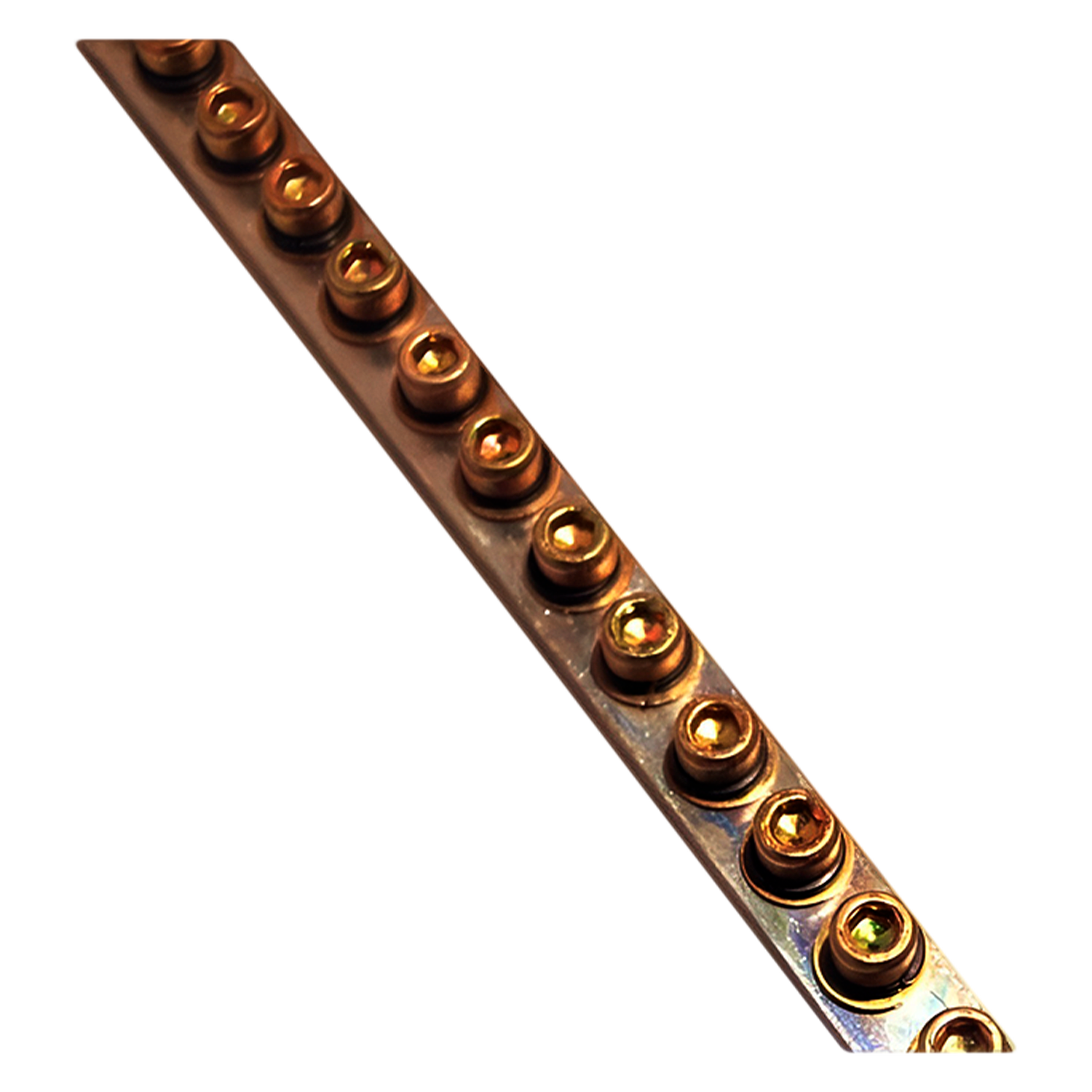 [18553] Barra de Cobre 1m 1250A 12x4mm 62 Conexiones 1 Lamina Elent