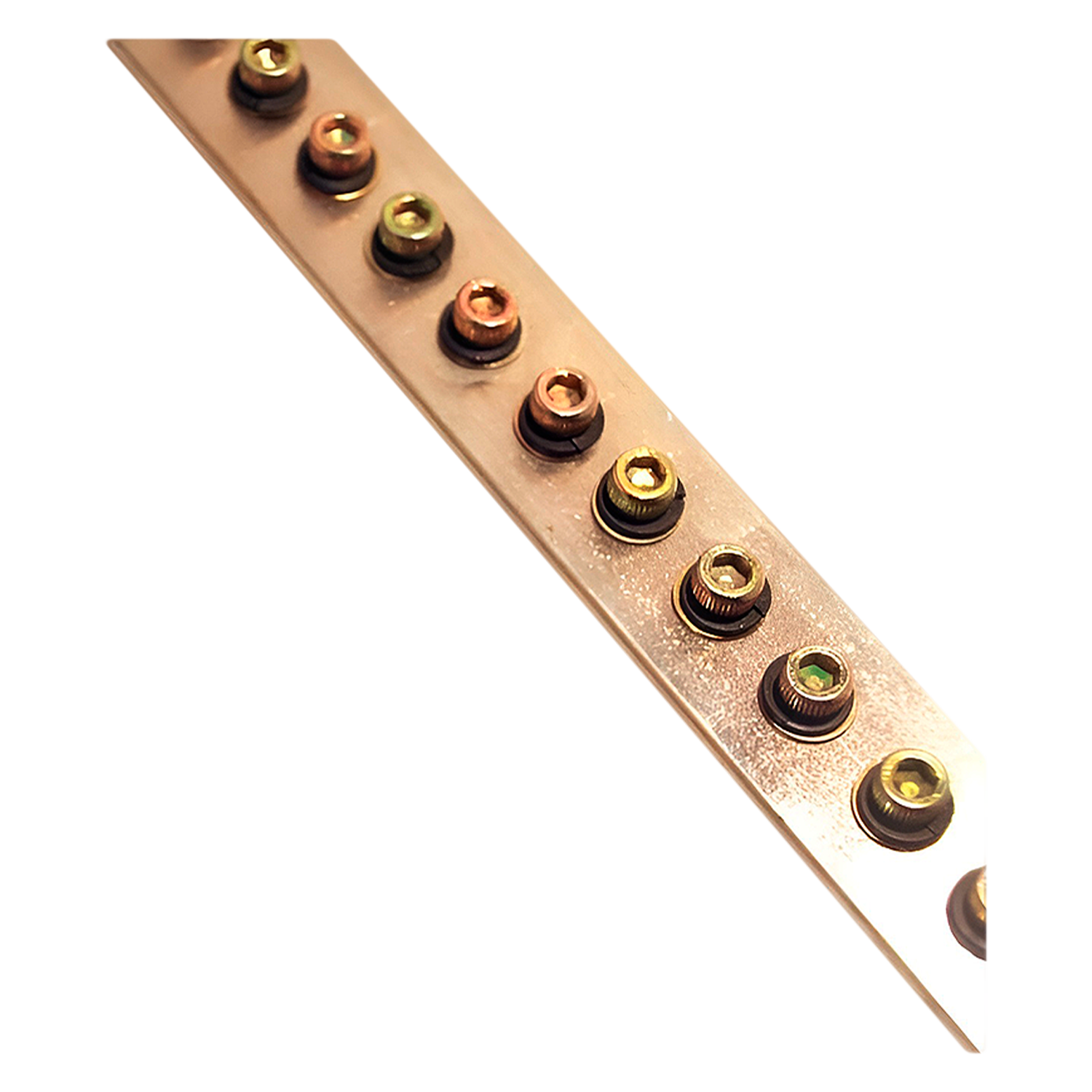 Barra de Cobre 990mm 400A 30x5mm 52 Conexiones Elent