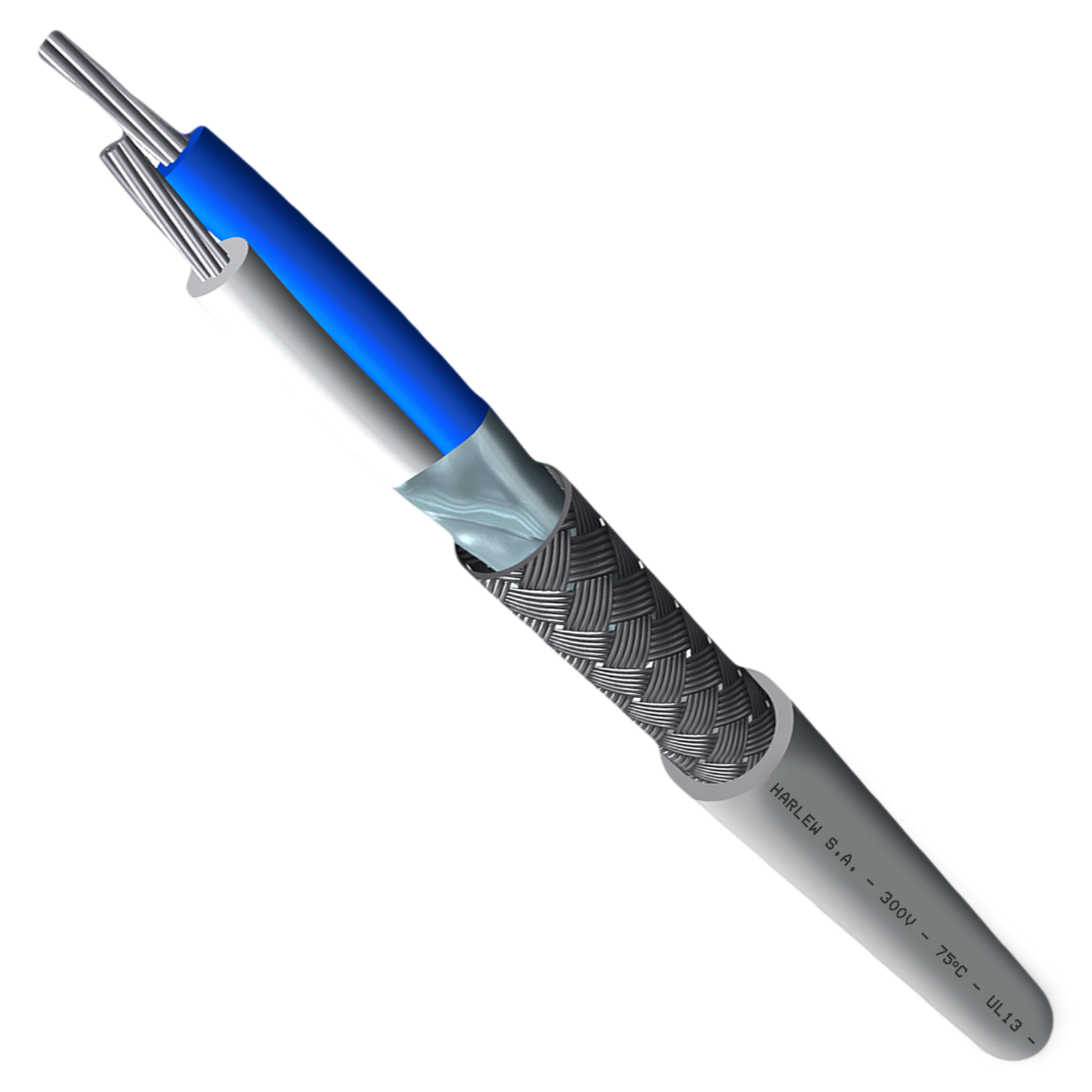 Cable de Señal RS 485 2 Pares 0,22mm2 PVC Gris Marlew