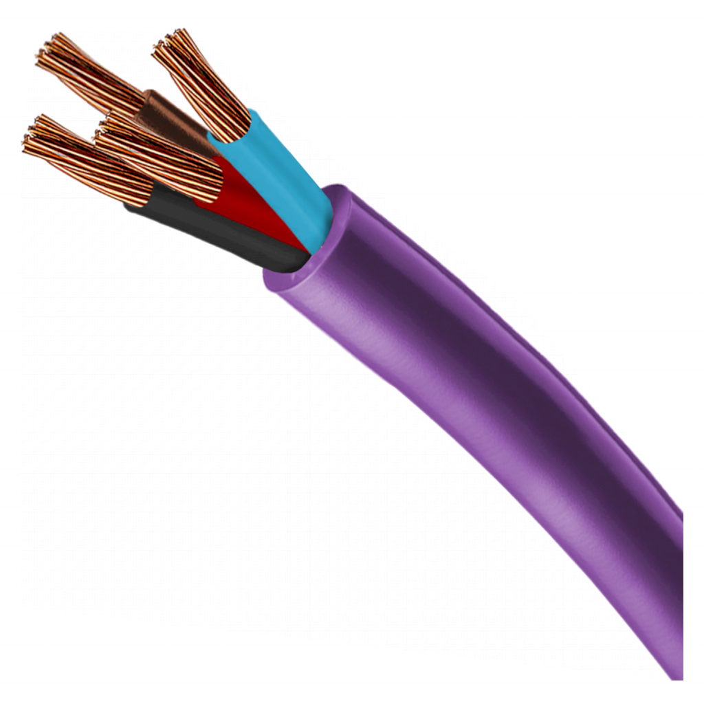 [17942] Cable Subterraneo 4x2,5mm2 20,9A PVC Violeta Marlew