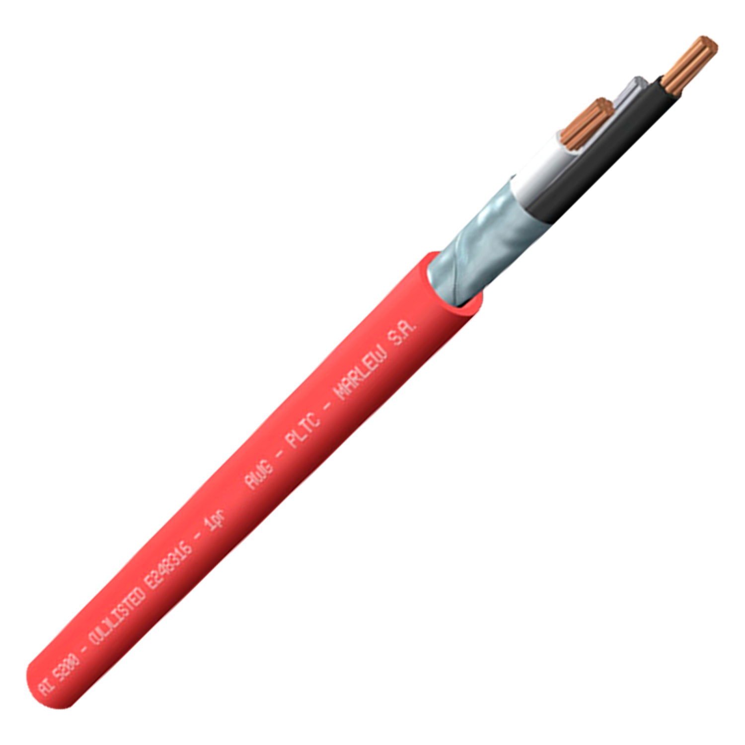 Cable Instrumentación Simple AI Miliar 2x1,31mm2 Blindado P/Alarma-Incendio PVC Marlew