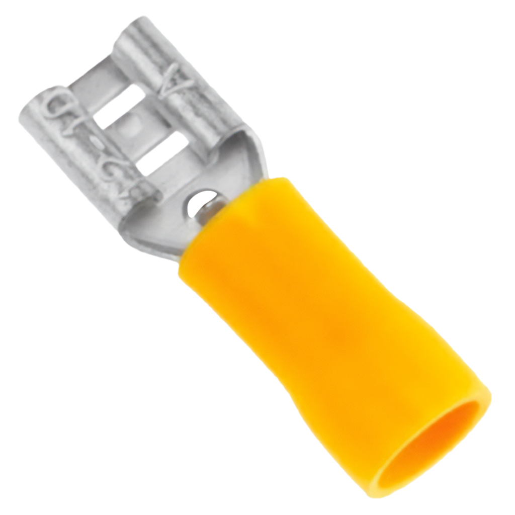 [3521] Terminal Pala Hembra C-15 Amarillo Largo 6,3mm Lct