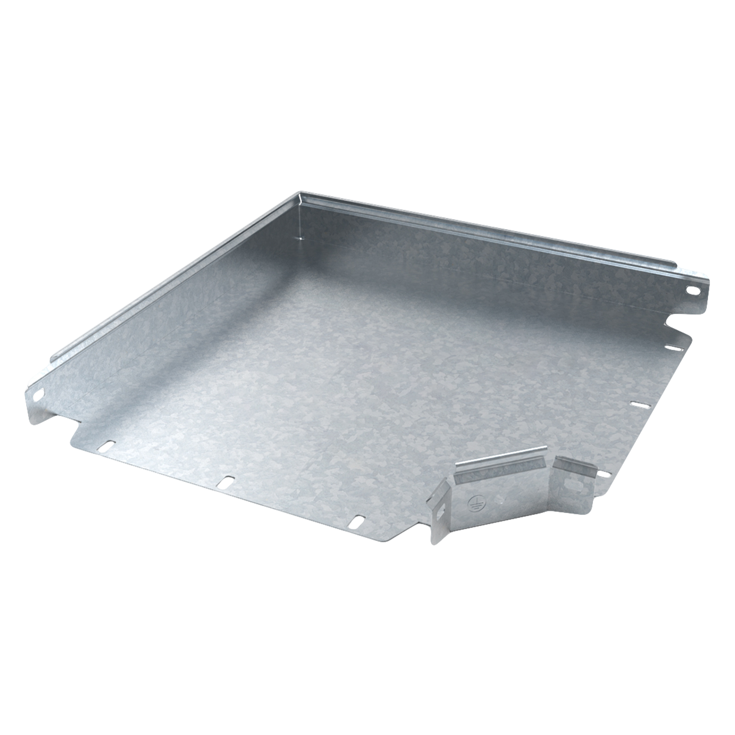 [2853] Curva Plana P/Perforada 90° Ancho 300mm Ala 50mm Espesor 0,7mm Chapa Zincada Samet