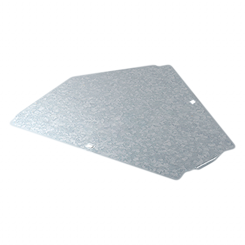 Tapa P/Curva Plana Perforada 45° Ancho 50mm Espesor 0,7mm Chapa Zincada Samet