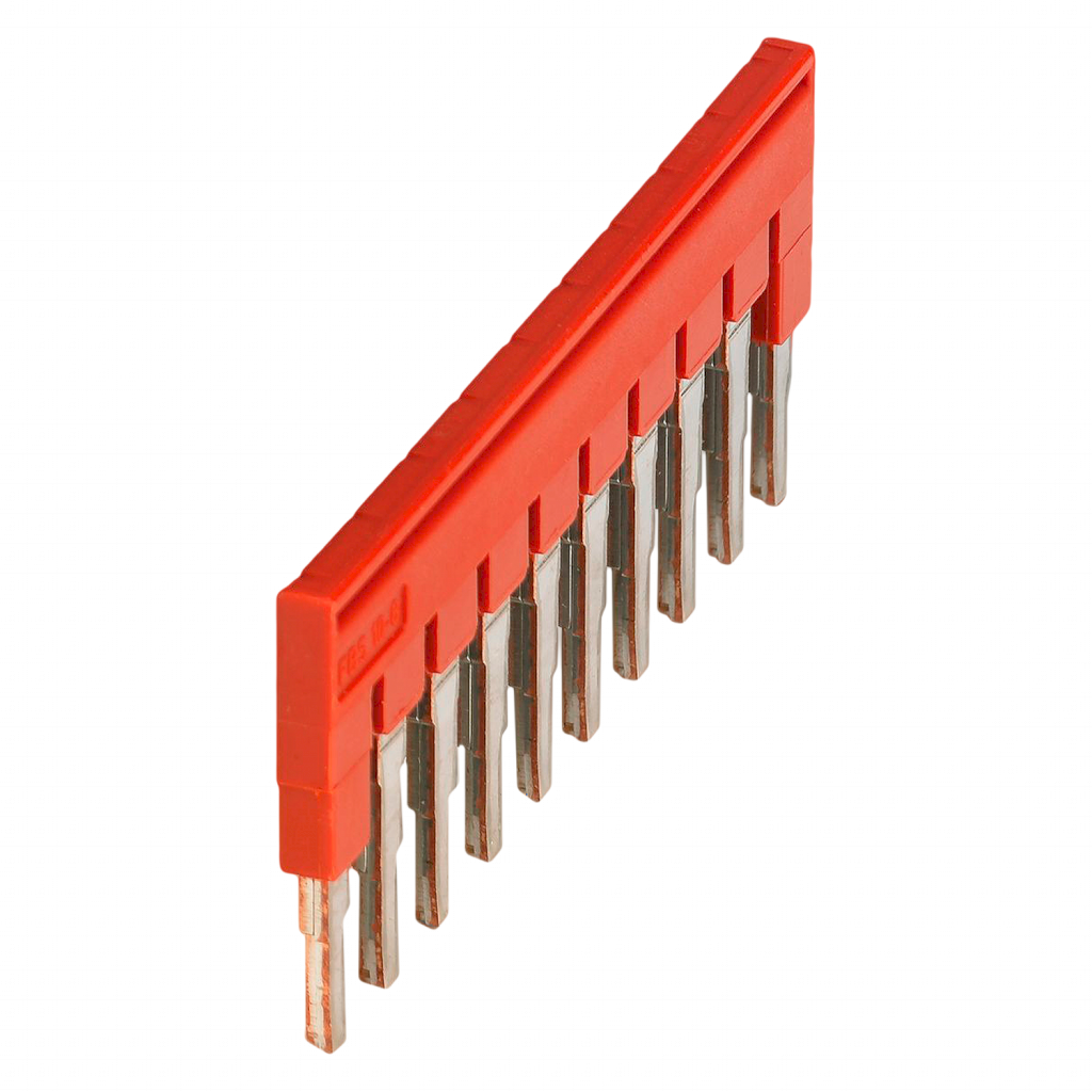 PUENTE ENCHUFABLE PARA BORNES DE 10 POLOS ROJO FBS 10-6