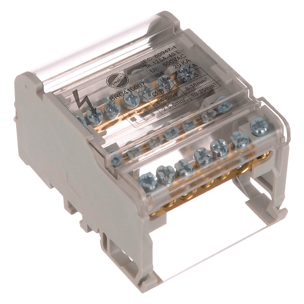 Repartidor Tetrapolar 4x7 Conexiones 100A Zoloda