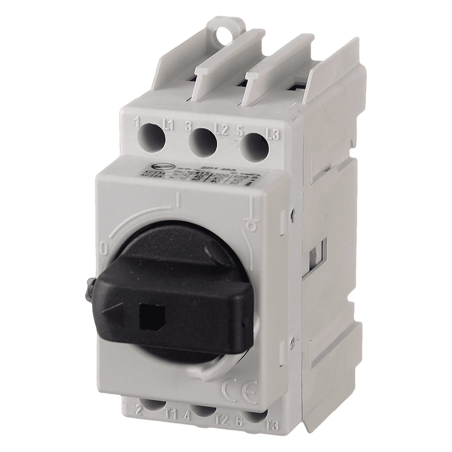 Interr. Seccionador SD1 3x40A 500VCA Manija Giratoria Blanco/Rojo Zoloda