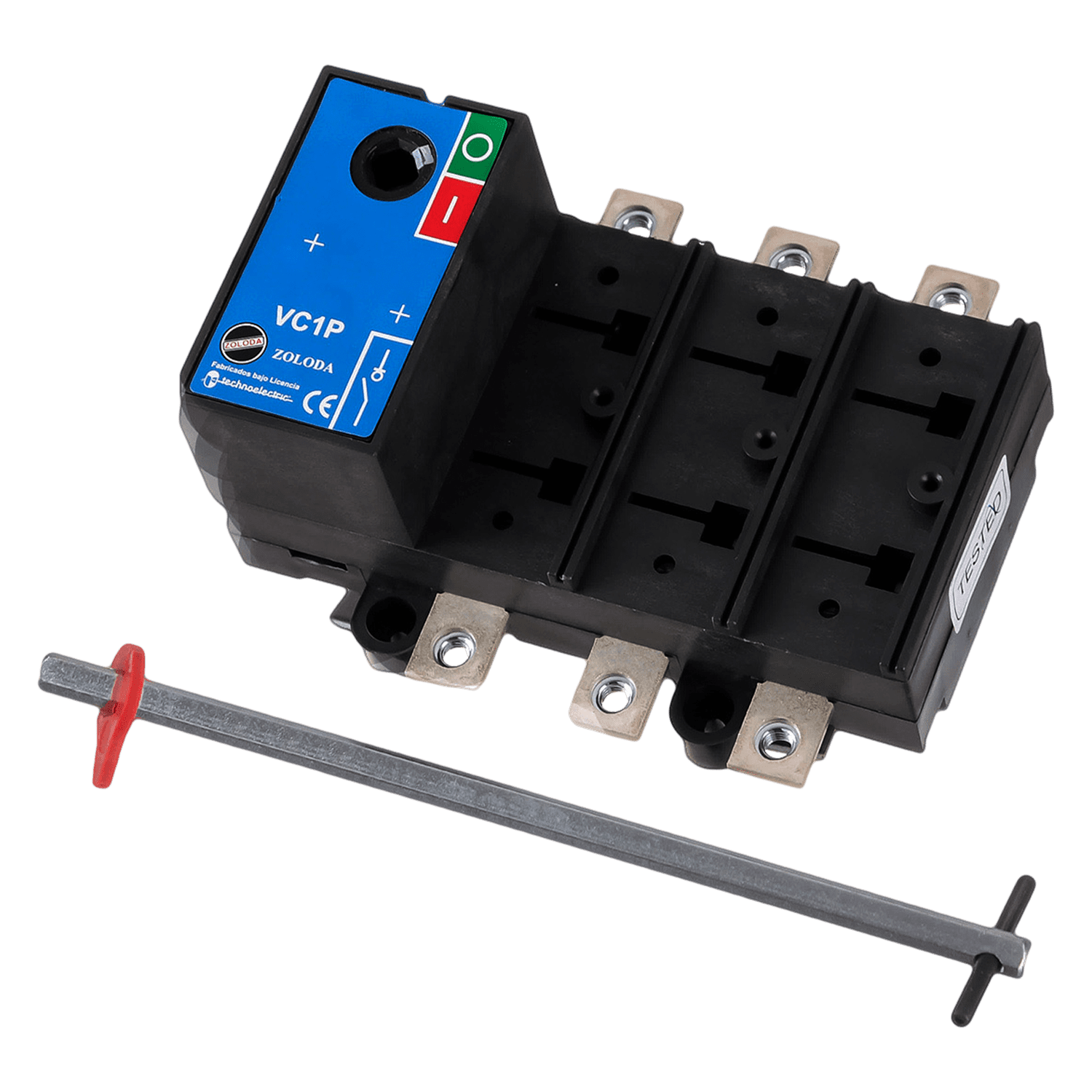 [6834] Interr. Seccionador VC1P 3x160A 690VCA S/Manija Blanco/Rojo Zoloda