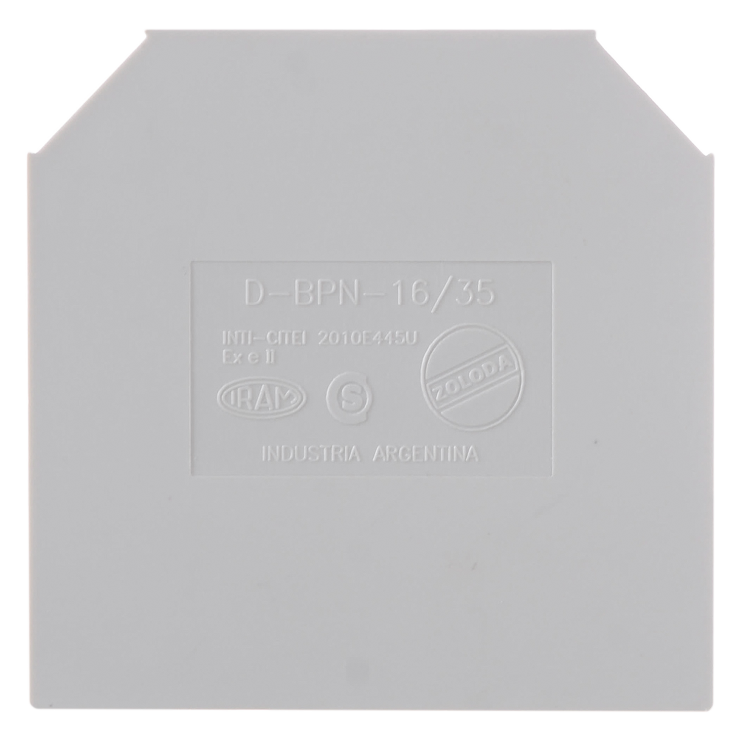 [6909] Tapa P/Borne BPN 16/35mm2 Gris Zoloda