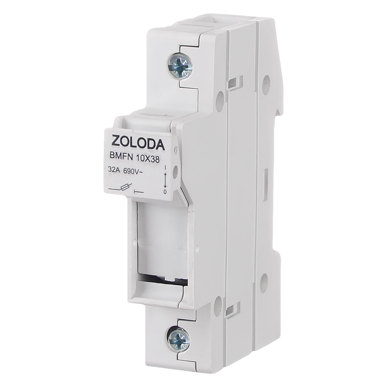 Portafusible 1P 32A 220VCA Maneta Gris Zoloda