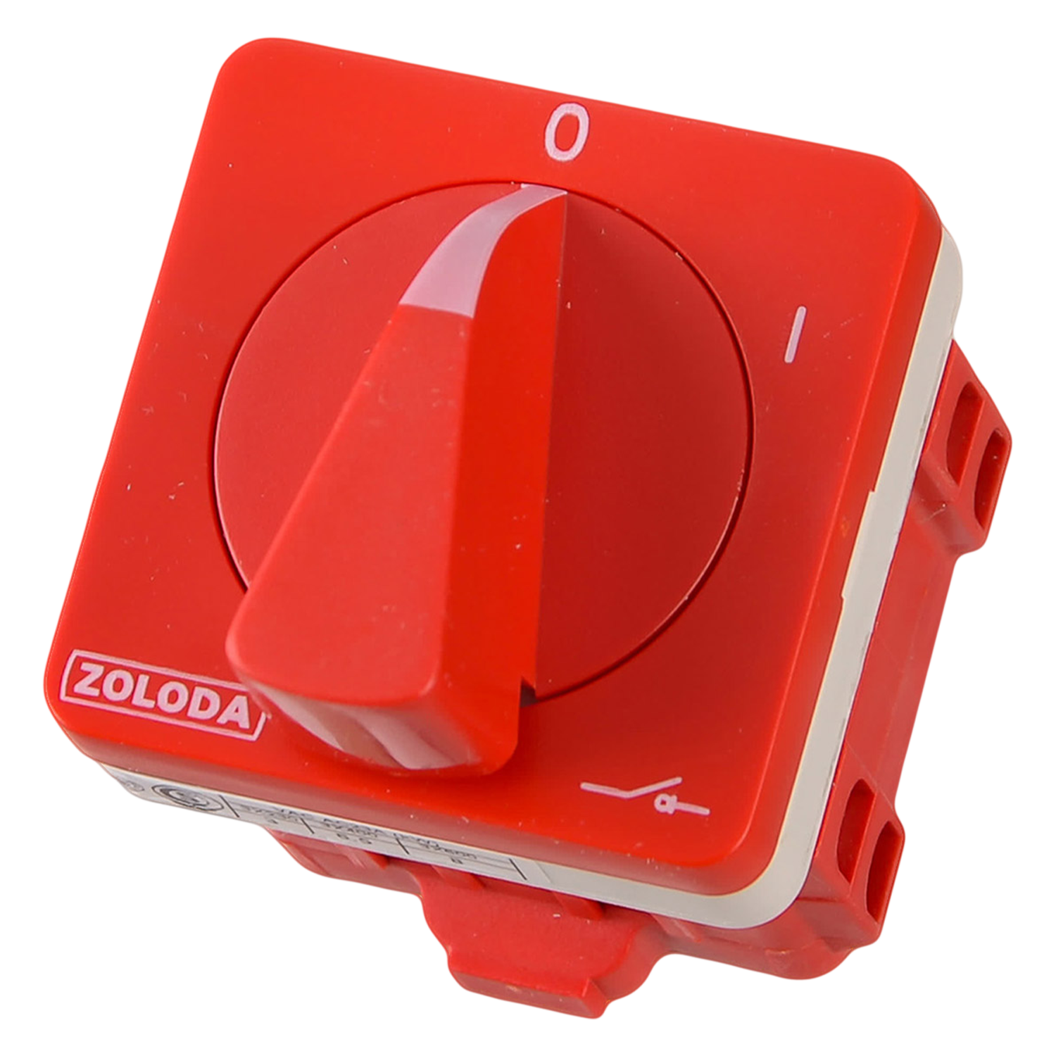 [8044] Interr. Rotativo 3P 32A 660VCA Maneta Giratoria Blanco/Rojo Zoloda