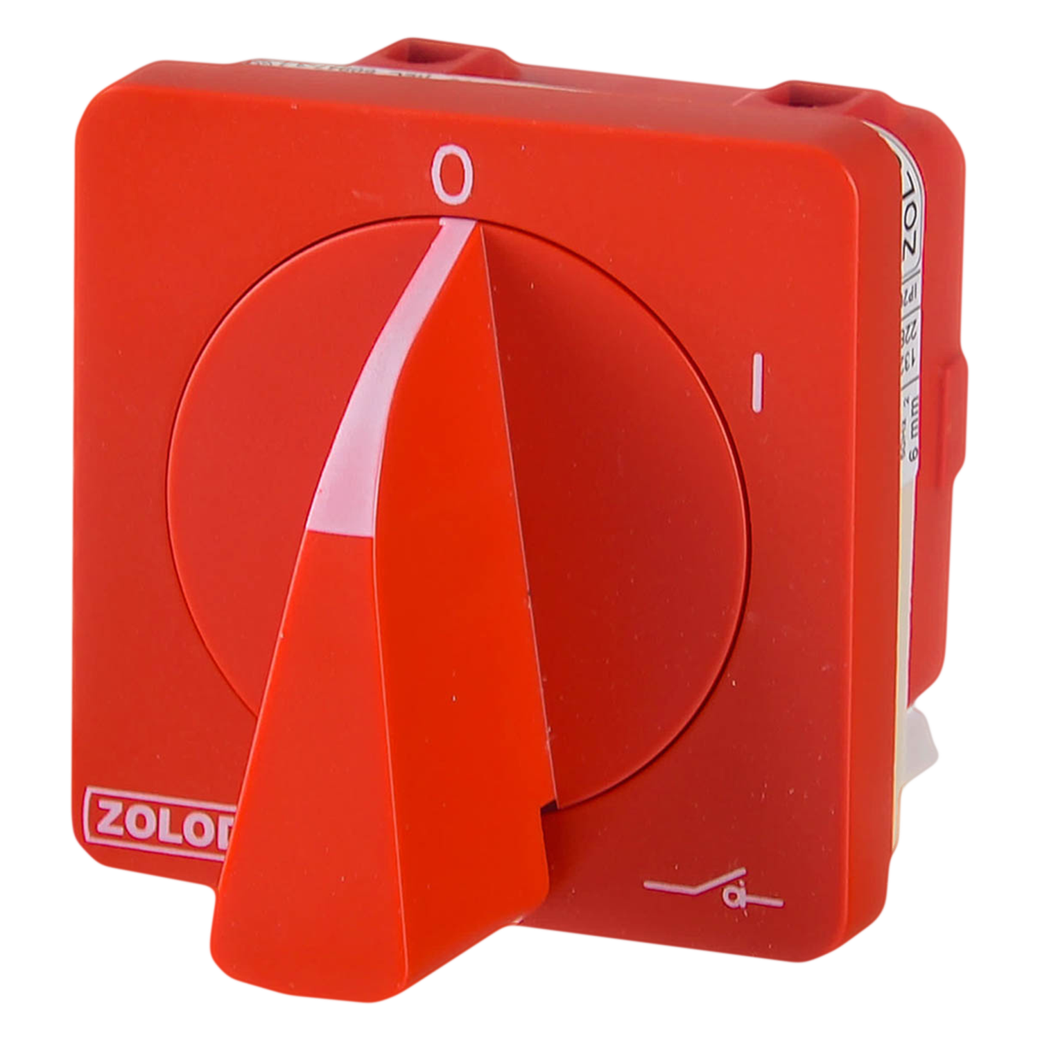 Interr. Rotativo 2P 32A 660VCA Maneta Giratoria Blanco/Rojo Zoloda