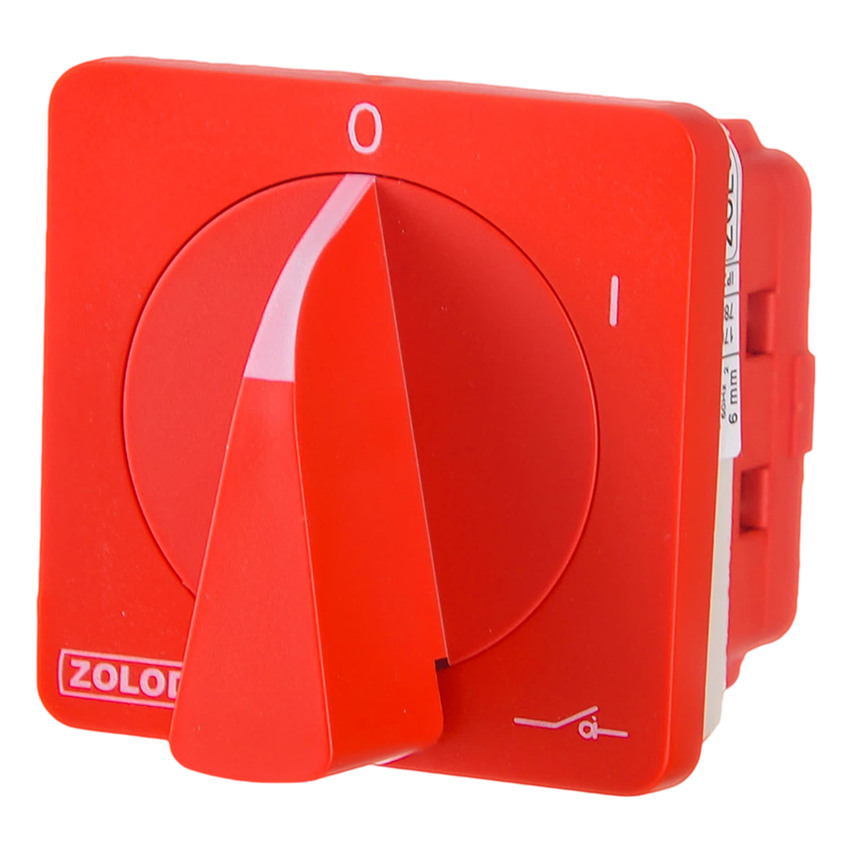 Interr. Rotativo 4P 32A 380VCA Maneta Giratoria Blanco/Rojo Zoloda