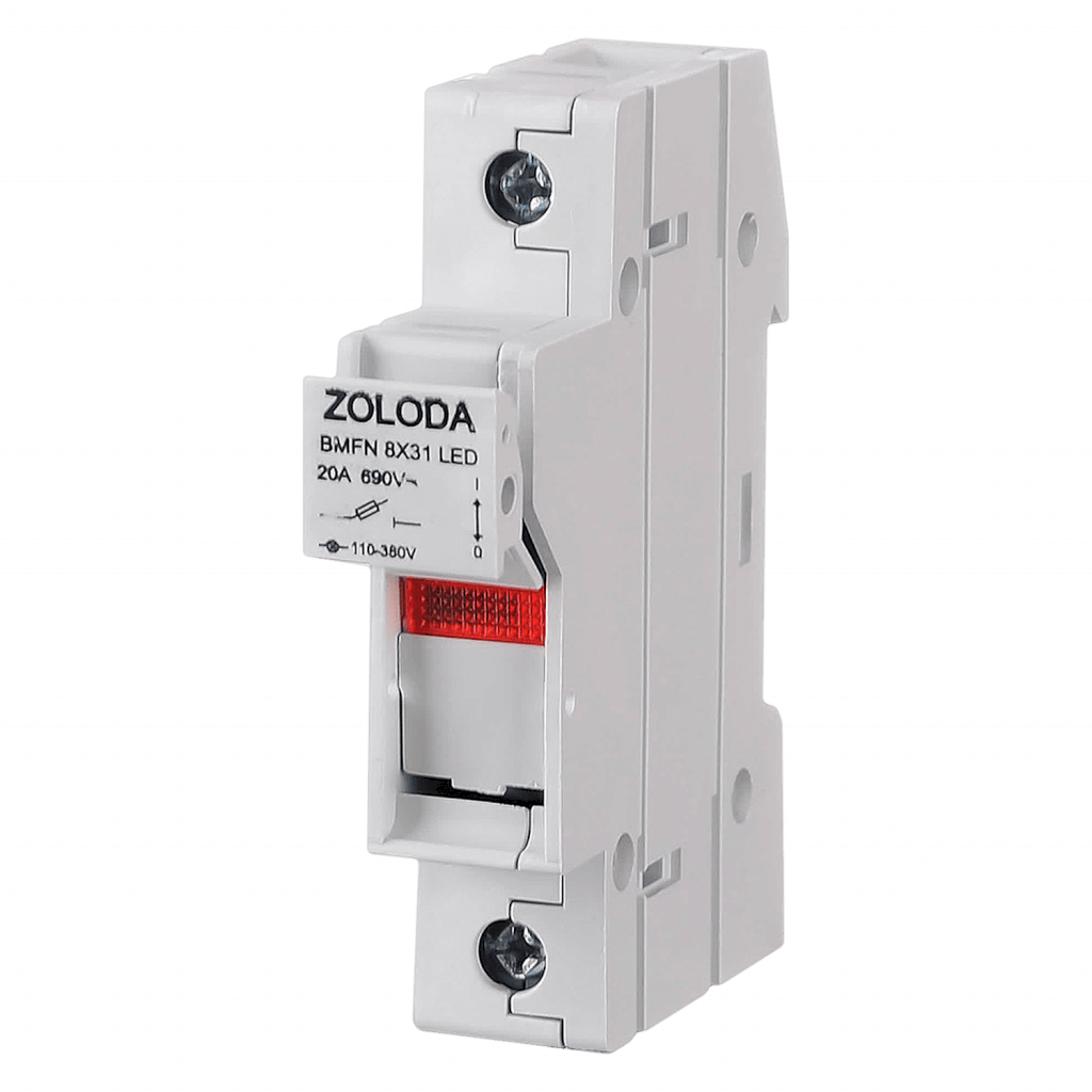 [12868] Portafusible Unipolar P/Fusible 8x31mm C/Led 110-380V Zoloda