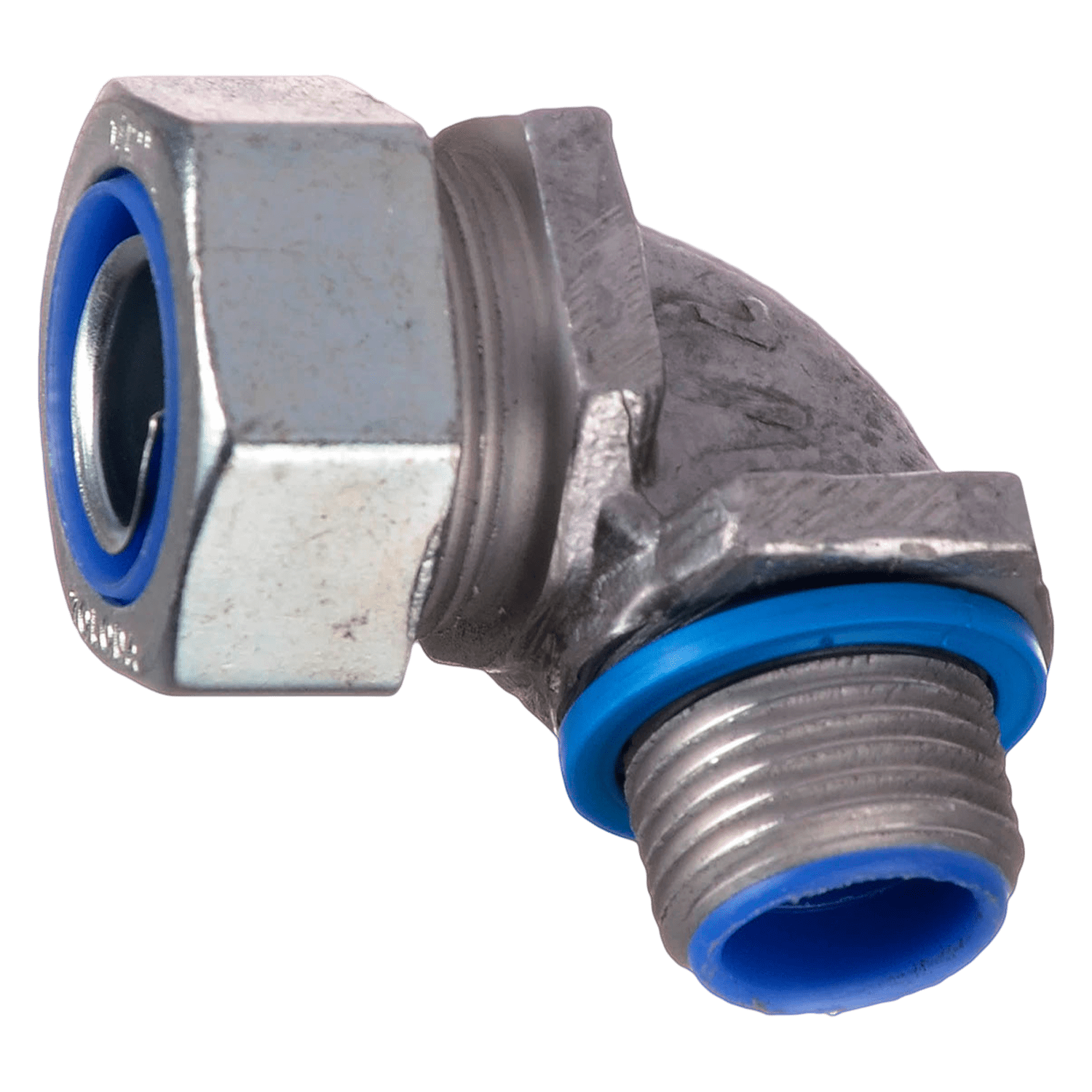 Conector 90° P/Flexible 1/2" 12,7mm Gris Zoloda