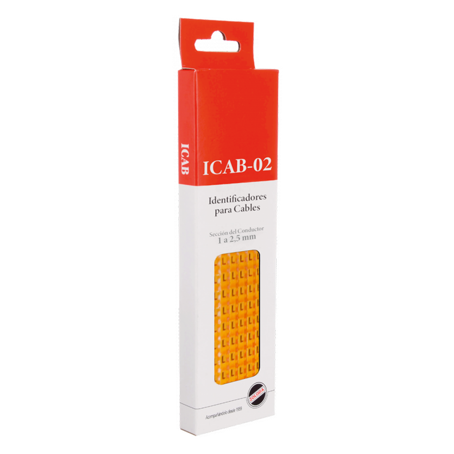 [16021] Identificadores Amarillo P/Cable 1-2,5mm2 Letra L Zoloda