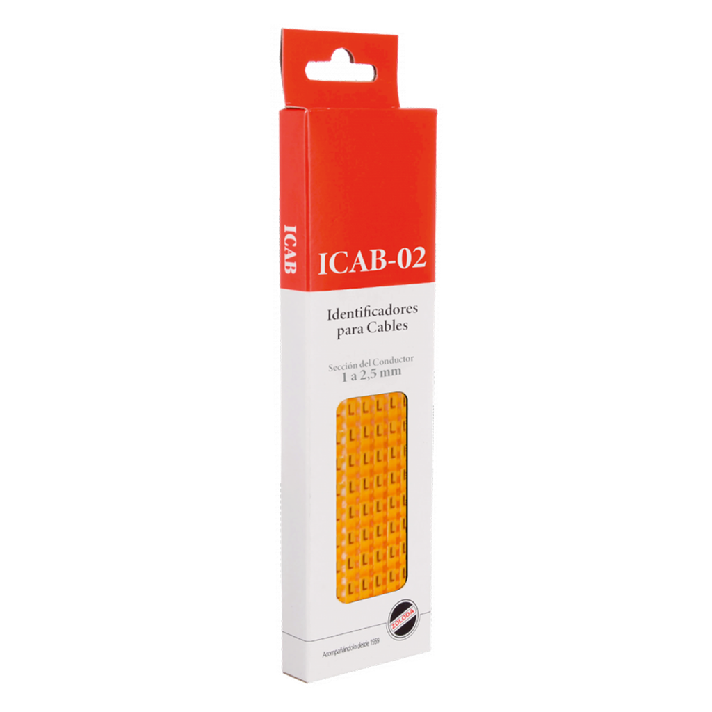 Identificadores P/Cable Amarillo Letra L Zoloda