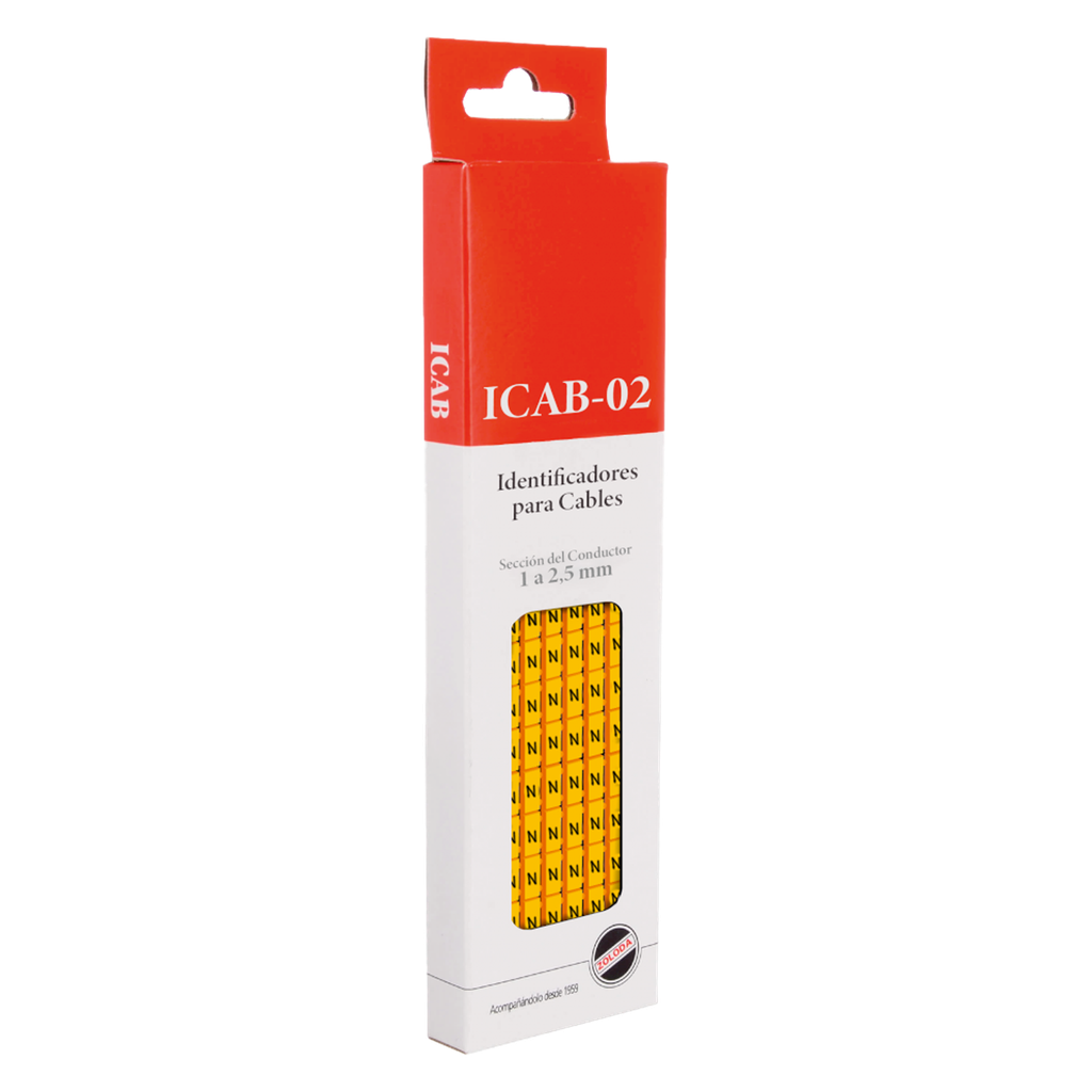 [16022] Identificadores P/Cable Amarillo Letra N Zoloda