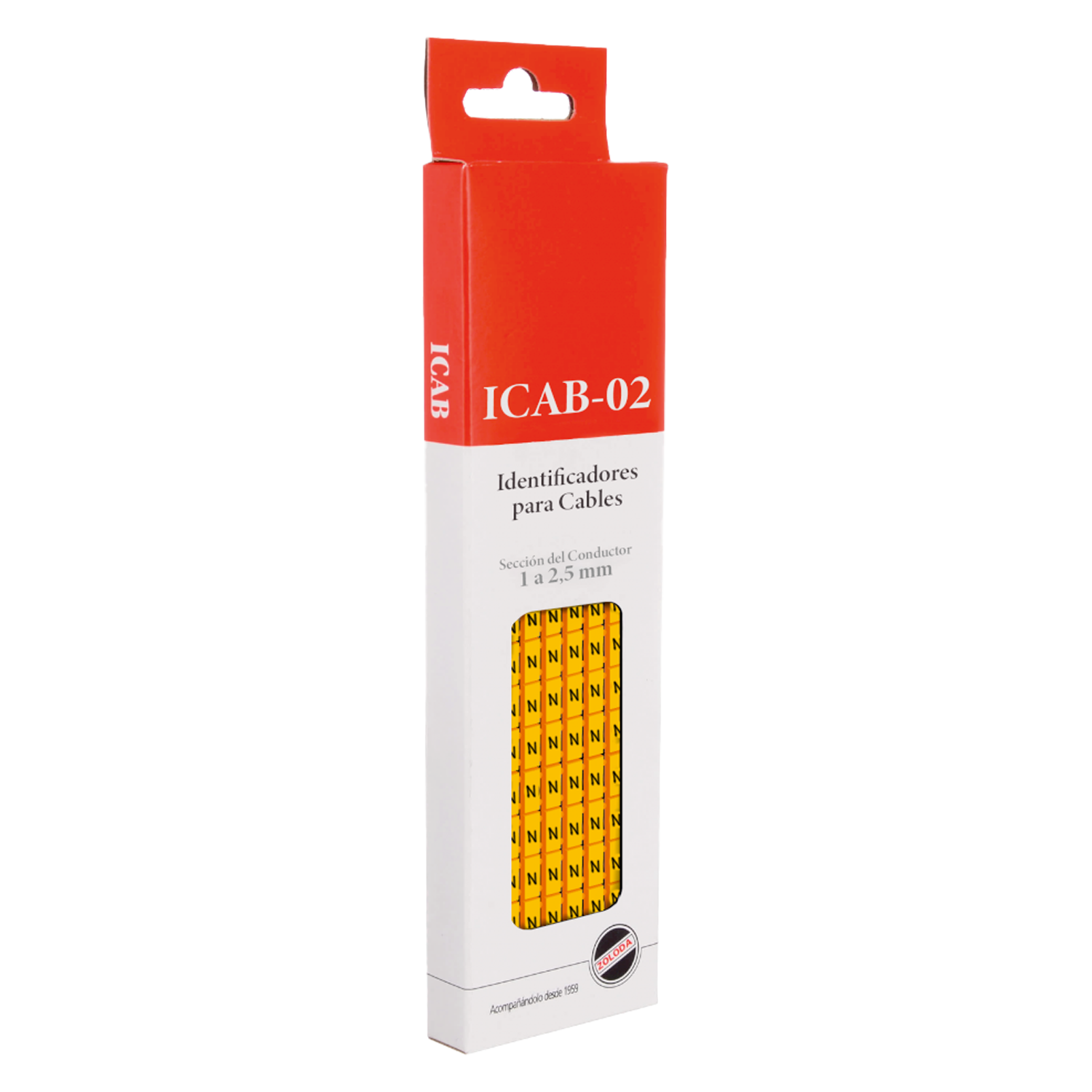 [16022] Identificadores P/Cable Amarillo Letra N Zoloda
