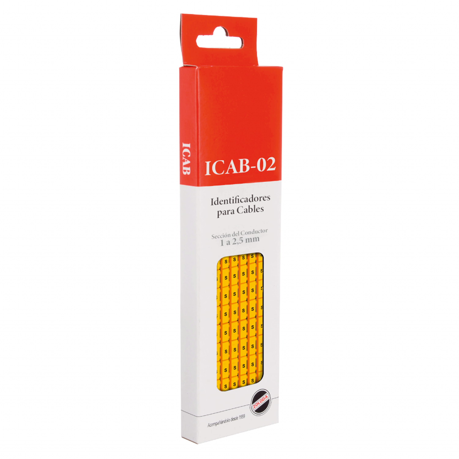 [16028] Identificadores Amarillo P/Cable 1-2,5mm2 Letra S Zoloda