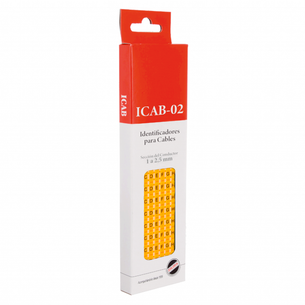 [16037] Identific. P/Cable Amarillo Letras A-J Zoloda
