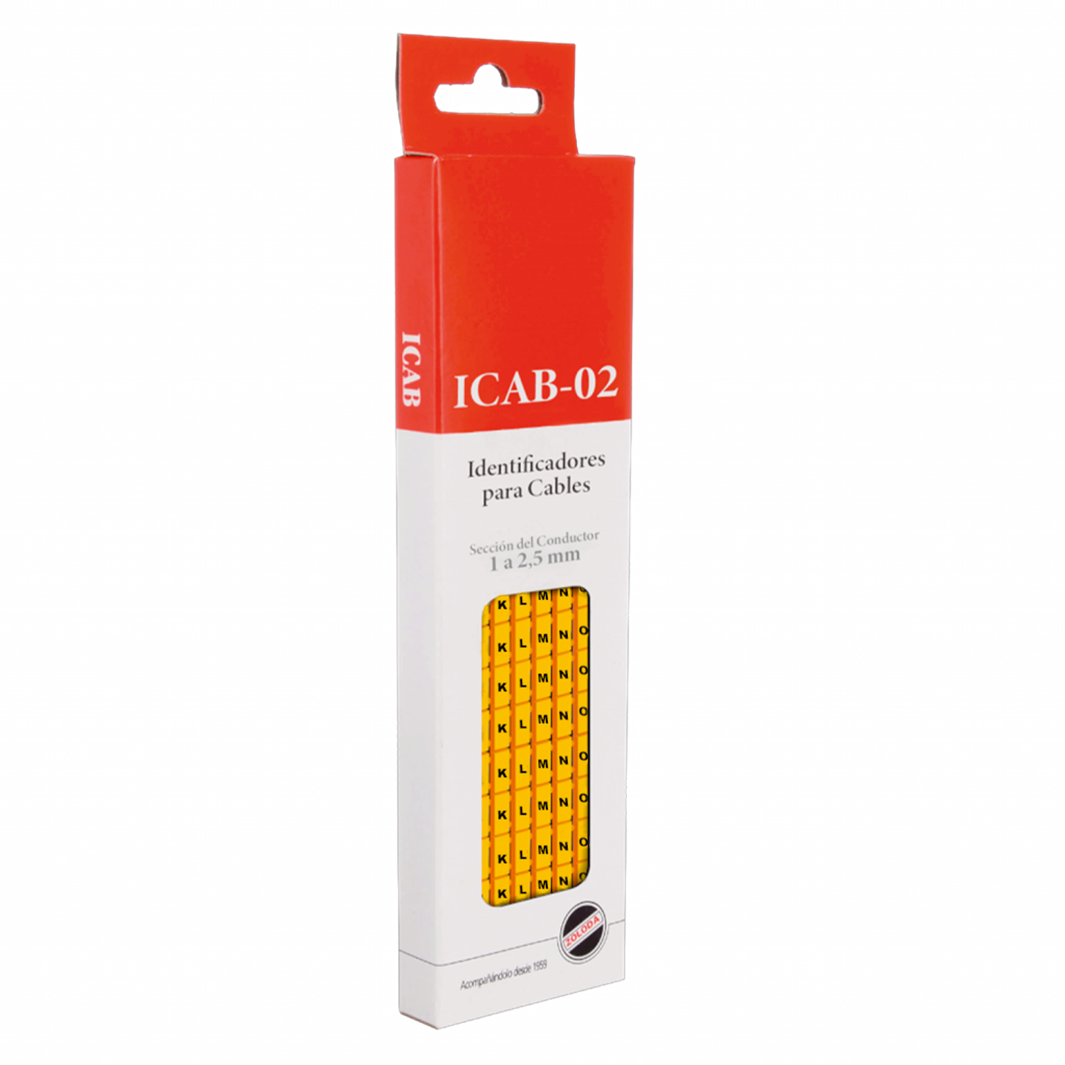 [16038] Identificadores P/Cable Amarillo Letras K-T Zoloda