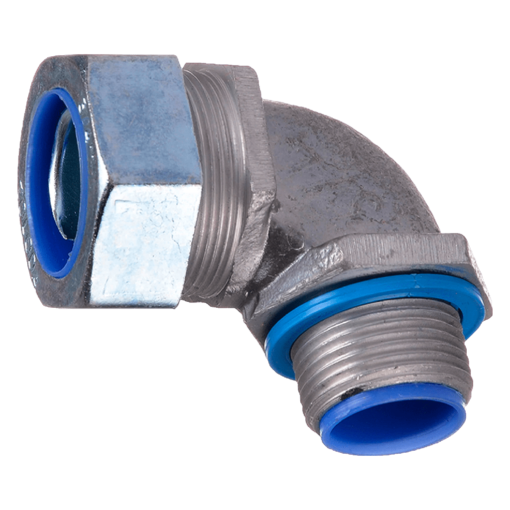 [500] Conector 90° P/Flexible 3/4" 20mm Gris Zoloda