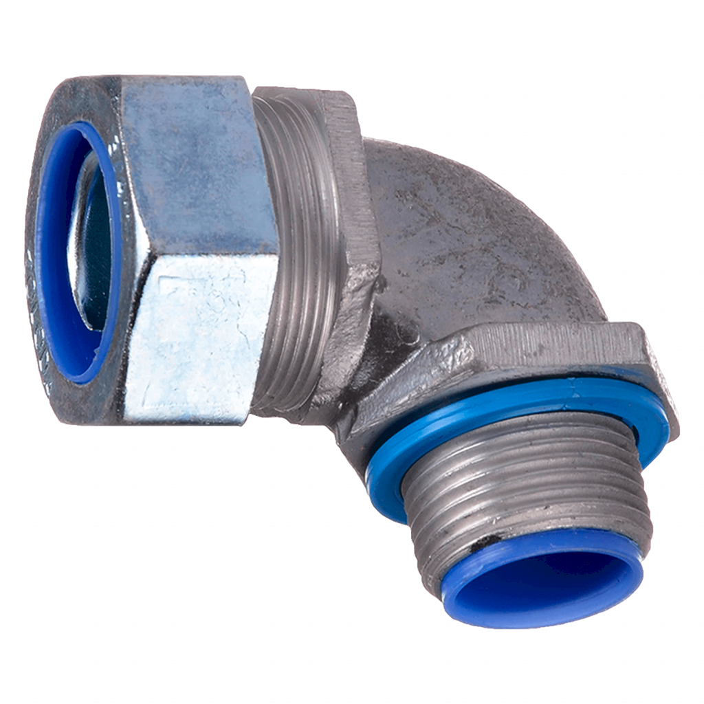 [500] Conector 90° P/Flexible 3/4" 20mm Gris Zoloda
