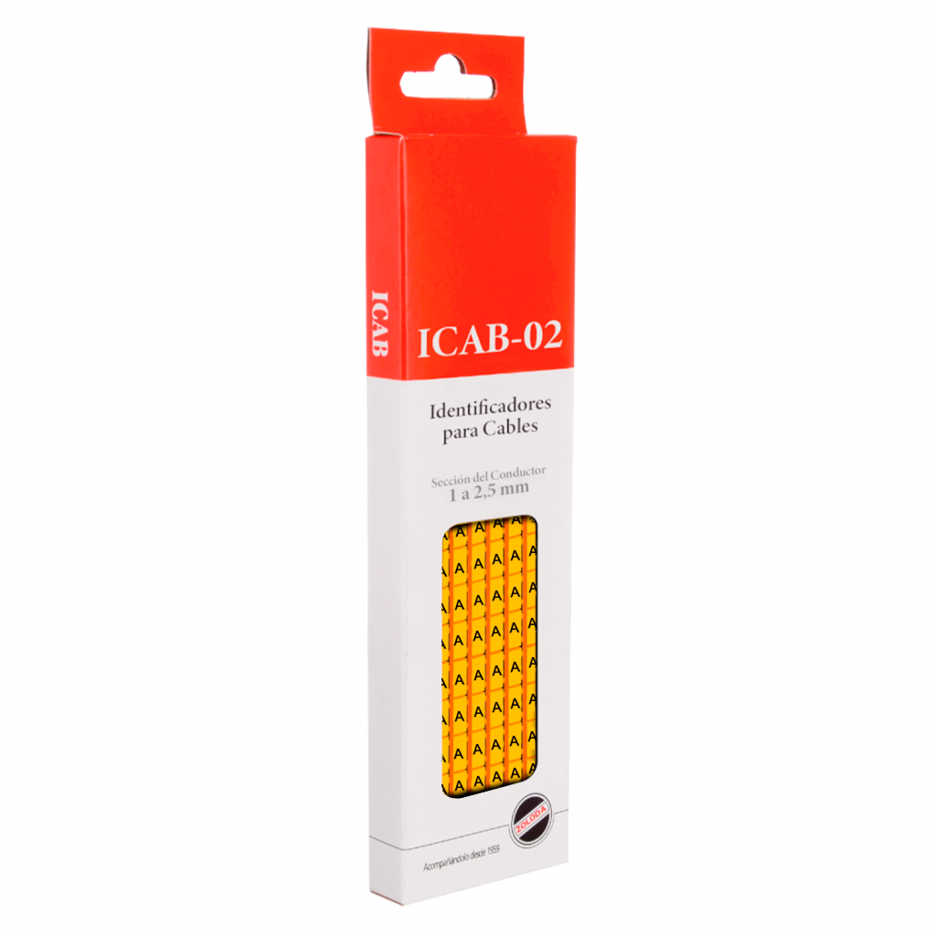 [16010] Identificadores Amarillo P/Cable 1-2,5mm2 Letra A Zoloda