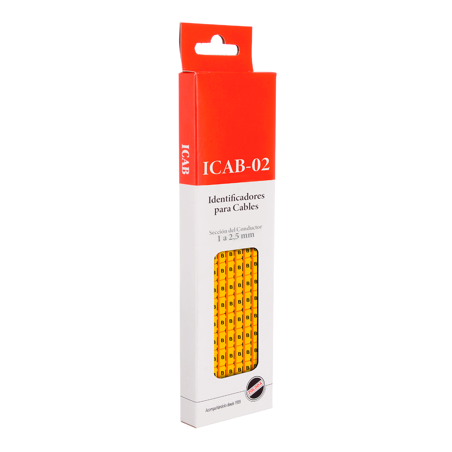 [16011] Identificadores Amarillo P/Cable 1-2,5mm2 Letra B Zoloda