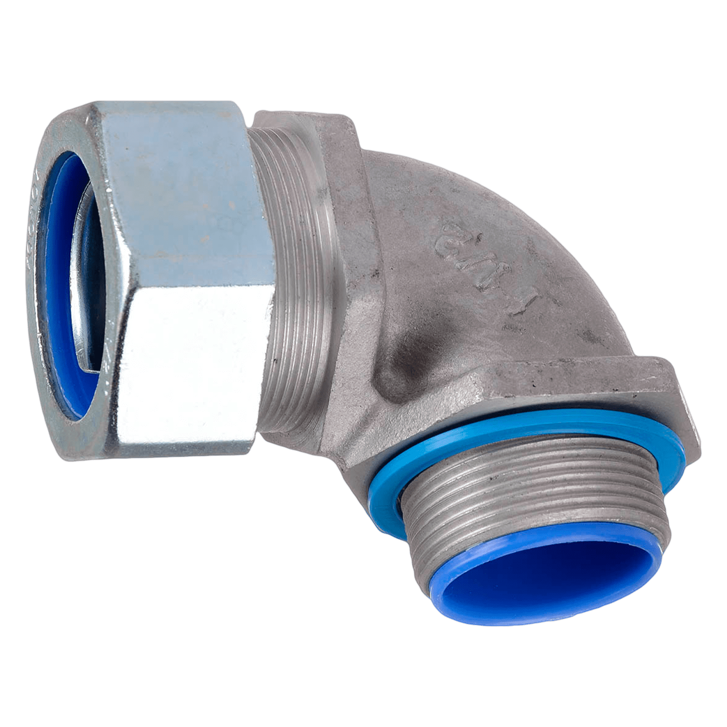 Conector 90° P/Flexible 1 1/2" 40mm Gris Zoloda