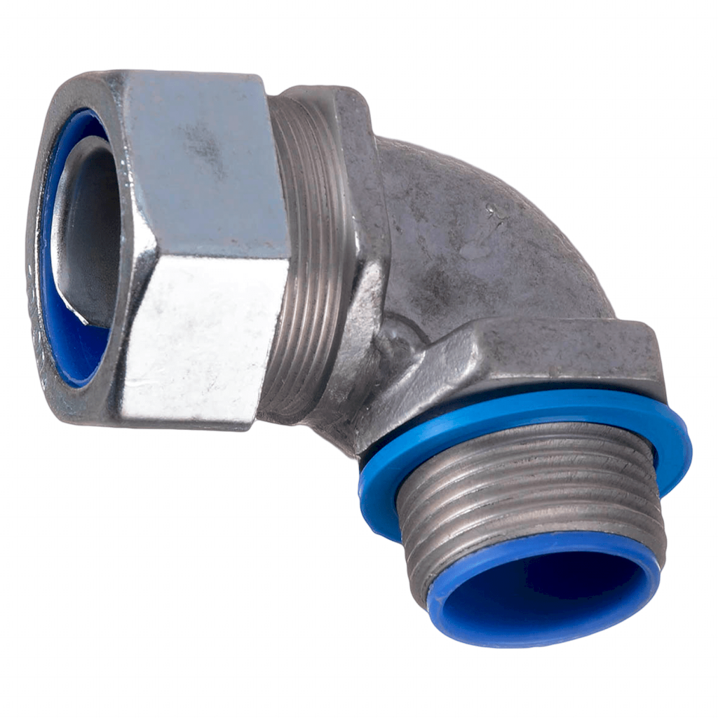 Conector 90° P/Flexible 1" 25mm Gris Zoloda