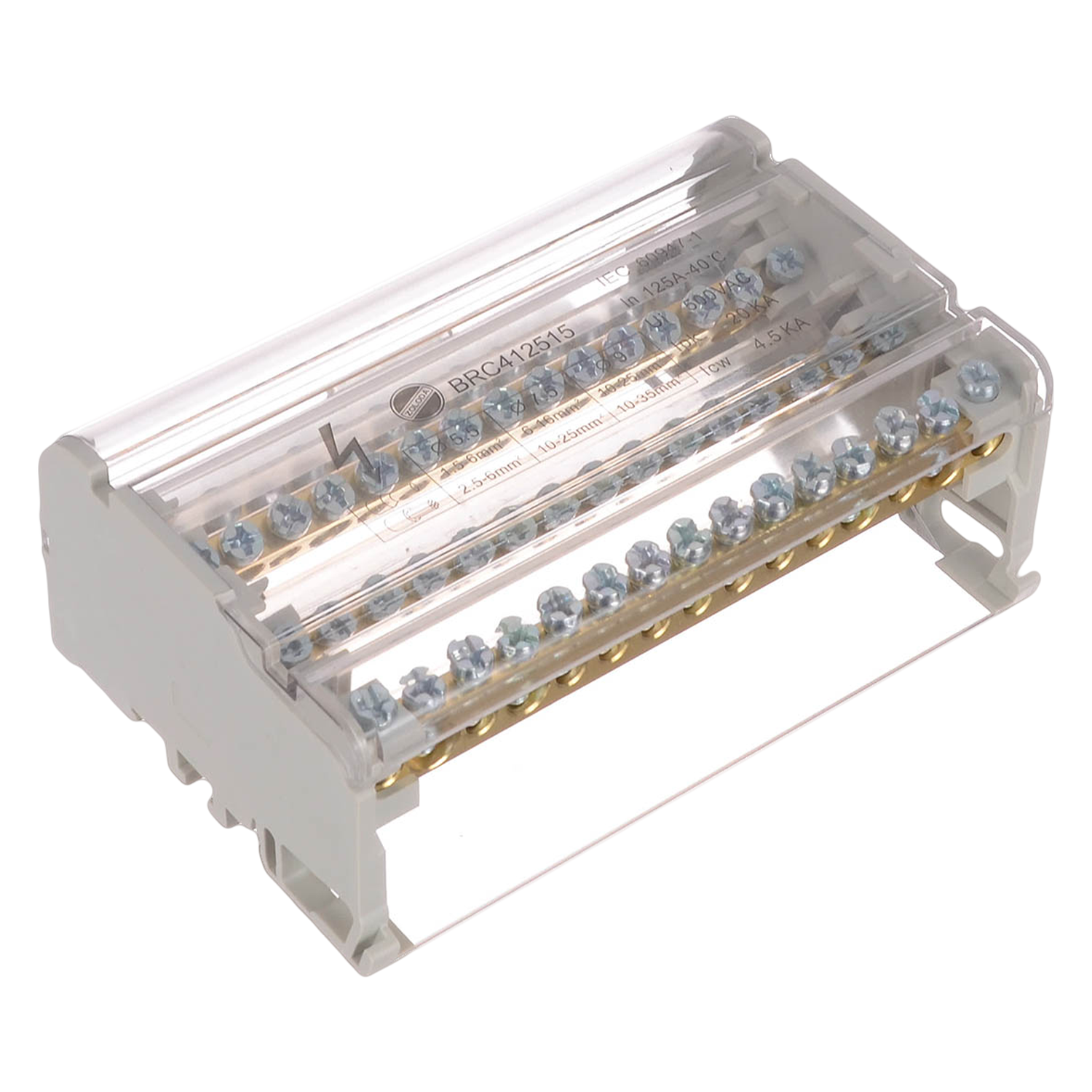 [16044] Repartidor Tetrapolar 15 Conexiones Fija Zoloda