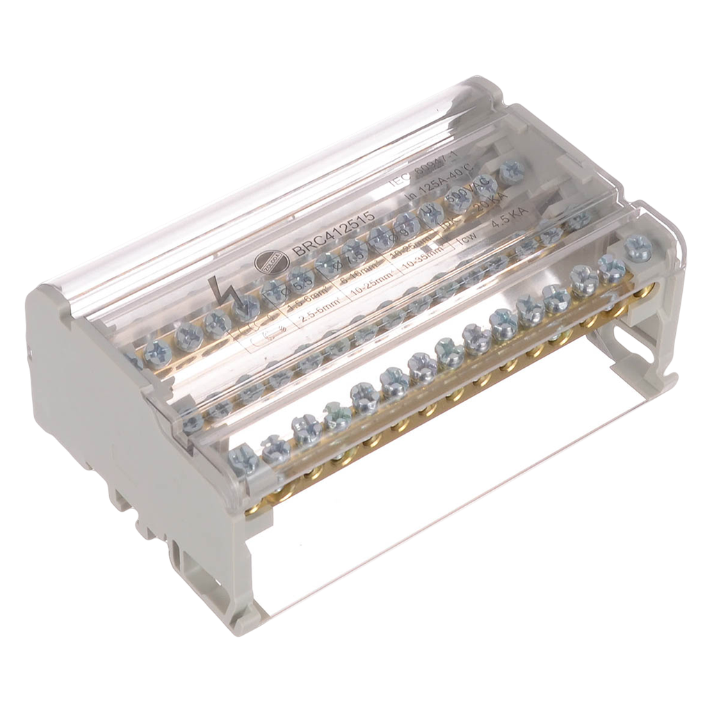 [16044] Repartidor Tetrapolar 15 Conexiones Fija Zoloda