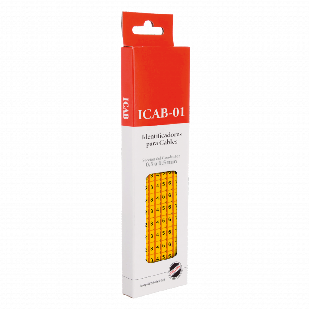 [16333] IDENTIFICADOR PARA CABLE DE 0.5 A 1.5mm NROS 0.9 ICAB-01/NU