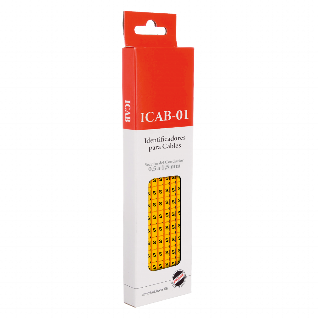 IDENTIFICADOR PARA CABLE DE 0.5 A 1.5mm LETRA S 160.012
