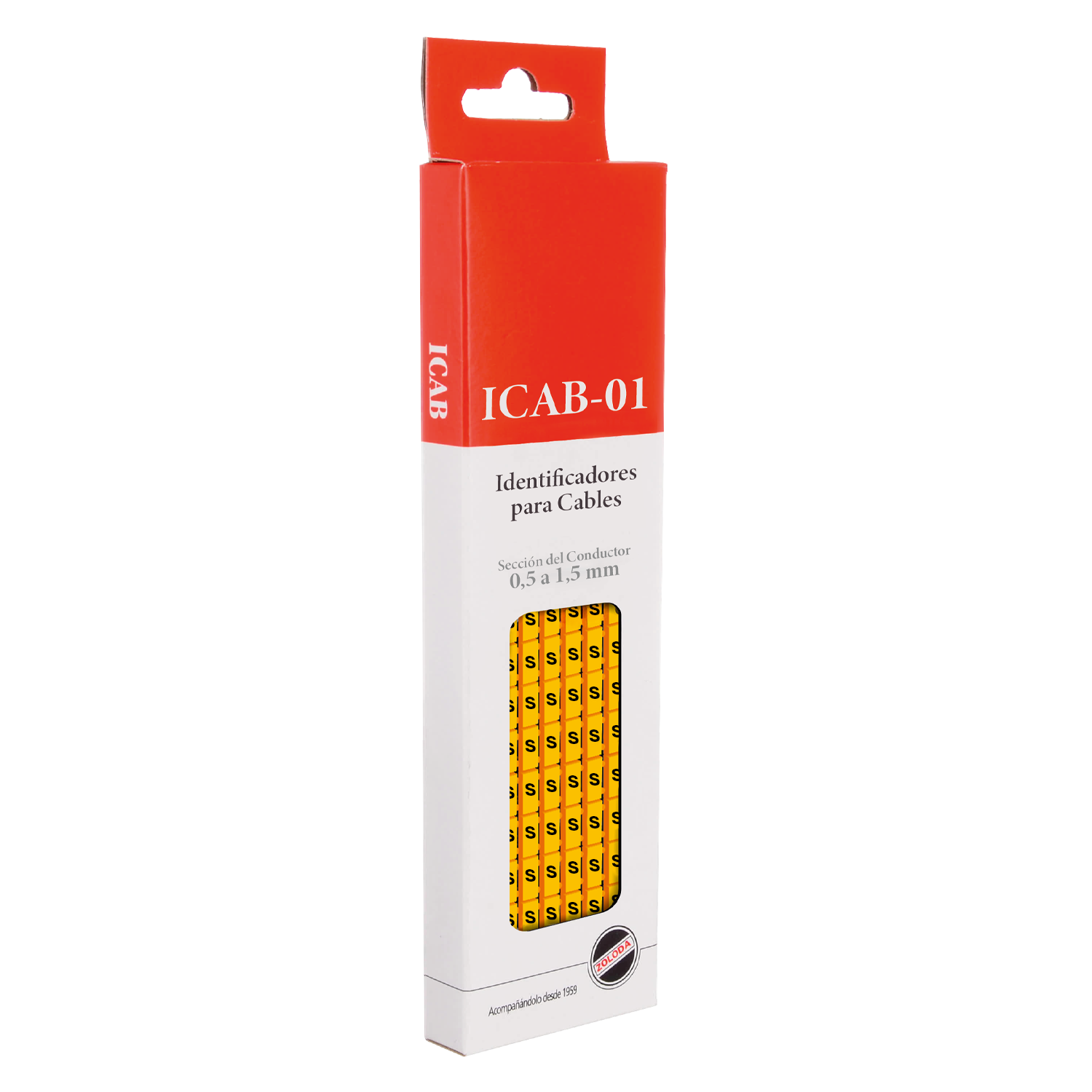 [16709] Identificadores Amarillo P/Cable 0,5-1,5mm2 Letra S Zoloda