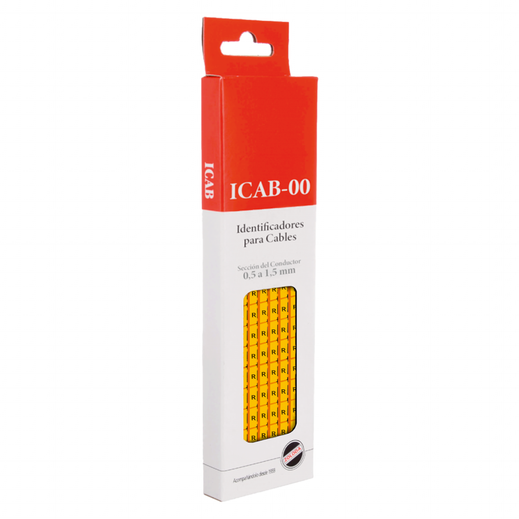 [16912] Identificadores P/Cable Amarillo Letra R Zoloda